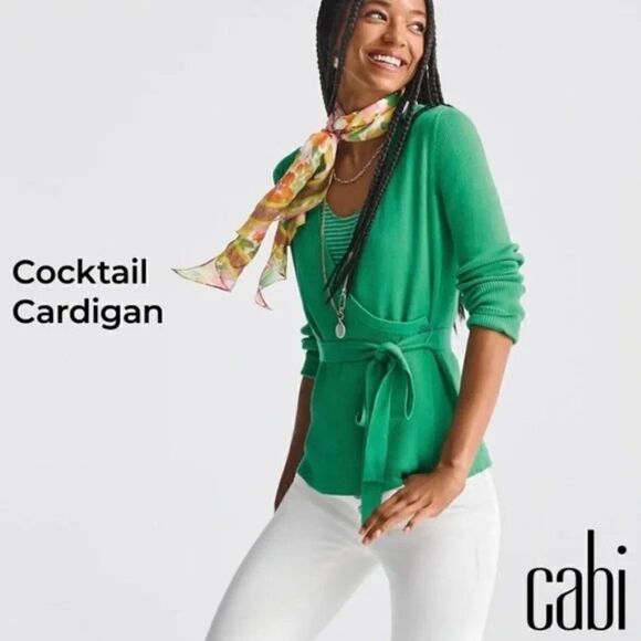 Cabi Green Spearmint Cocktail Wrap Cardigan. Size Medium. NWOT! - Picture 1 of 5